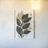 Natural Leaves I by Chris Paschke. shown as a paper print in a white frame. Available as a archival giclee rolled canvas, fine art paper, or poster print. SKU 81345h.
