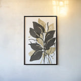 Natural Leaves II by Chris Paschke. shown as a paper print in a black flame. Available as a archival giclee rolled canvas, fine art paper, or poster print. SKU 81346h.