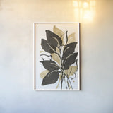 Natural Leaves II by Chris Paschke. shown as a paper print in a white frame. Available as a archival giclee rolled canvas, fine art paper, or poster print. SKU 81346h.