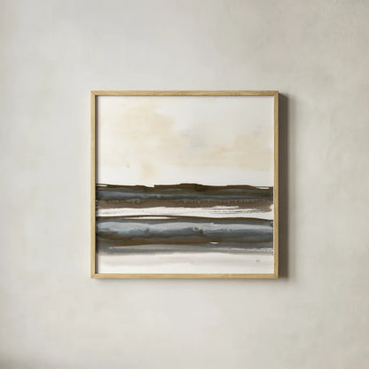 Natural Stripes I by Chris Paschke. Shown in a natural wood glass frame for a timeless modern aesthetic. Available as an archival giclee rolled canvas, fine art paper, or poster print. SKU 78533a.