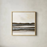 Natural Stripes II by Chris Paschke. Shown in a natural wood glass frame for a timeless modern aesthetic. Available as an archival giclee rolled canvas, fine art paper, or poster print. SKU 78534a.