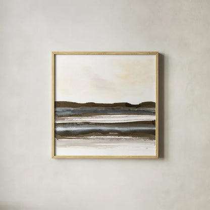 Natural Stripes II by Chris Paschke. Shown in a natural wood glass frame for a timeless modern aesthetic. Available as an archival giclee rolled canvas, fine art paper, or poster print. SKU 78534a.