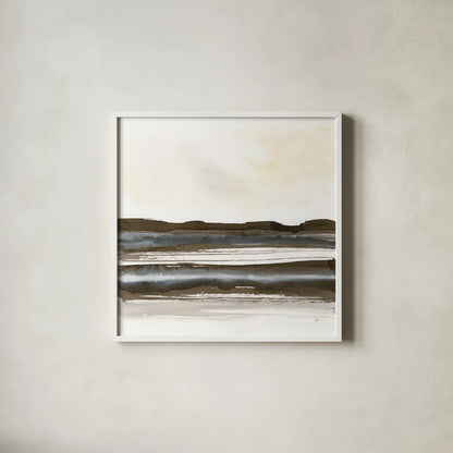 Natural Stripes II by Chris Paschke. Shown in a crisp white glass frame for a clean and minimalist style. Available as an archival giclee rolled canvas, fine art paper, or poster print. SKU 78534a.