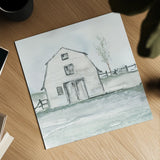 Neutral Barn III by Chris Paschke. Shown as a detailed flat fine art print, highlighting archival giclee quality. Available as an archival giclee rolled canvas, fine art paper, or poster print. SKU 70441a.
