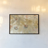 Neutral Blooms by Chris Paschke. shown as a paper print in a black flame. Available as a archival giclee rolled canvas, fine art paper, or poster print. SKU 50273i.