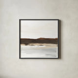 Neutral Dunes I by Chris Paschke. Shown in a sleek black glass frame for a contemporary gallery look. Available as an archival giclee rolled canvas, fine art paper, or poster print. SKU 78473a.
