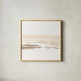 Neutral Horizon II by Chris Paschke. Shown in a natural wood glass frame for a timeless modern aesthetic. Available as an archival giclee rolled canvas, fine art paper, or poster print. SKU 92762a.