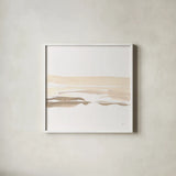 Neutral Horizon II by Chris Paschke. Shown in a crisp white glass frame for a clean and minimalist style. Available as an archival giclee rolled canvas, fine art paper, or poster print. SKU 92762a.