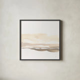 Neutral Horizon III by Chris Paschke. Shown in a sleek black glass frame for a contemporary gallery look. Available as an archival giclee rolled canvas, fine art paper, or poster print. SKU 92763a.