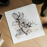 Neutral Magnolia II by Chris Paschke. Shown as a detailed flat fine art print, highlighting archival giclee quality. Available as an archival giclee rolled canvas, fine art paper, or poster print. SKU 85766a.