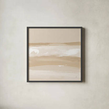 Neutral Slate II by Chris Paschke. Shown in a sleek black glass frame for a contemporary gallery look. Available as an archival giclee rolled canvas, fine art paper, or poster print. SKU 72058a.