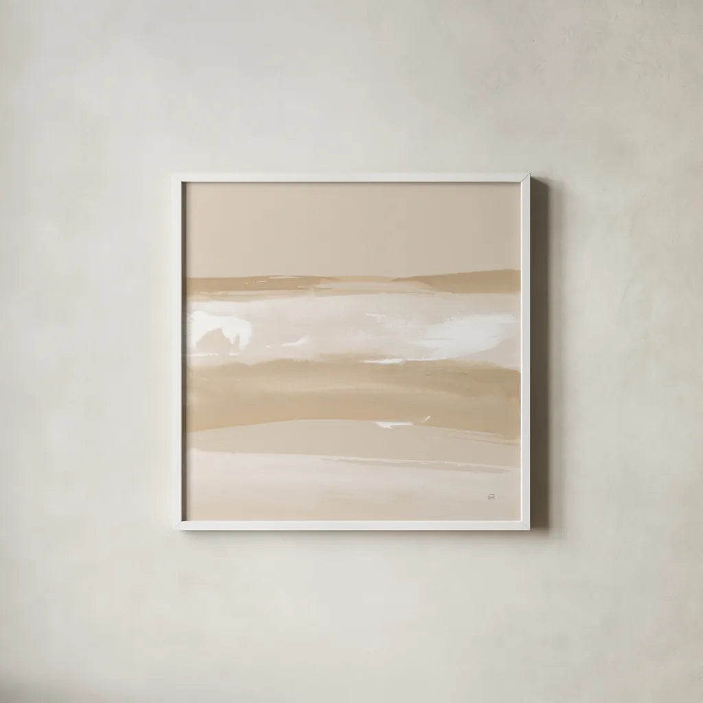 Neutral Slate II by Chris Paschke. Shown in a crisp white glass frame for a clean and minimalist style. Available as an archival giclee rolled canvas, fine art paper, or poster print. SKU 72058a.