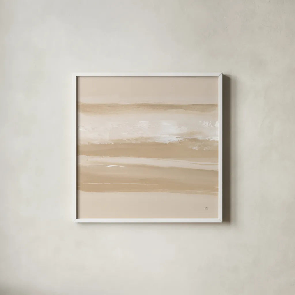 Neutral Slate III by Chris Paschke. Shown in a crisp white glass frame for a clean and minimalist style. Available as an archival giclee rolled canvas, fine art paper, or poster print. SKU 72059a.