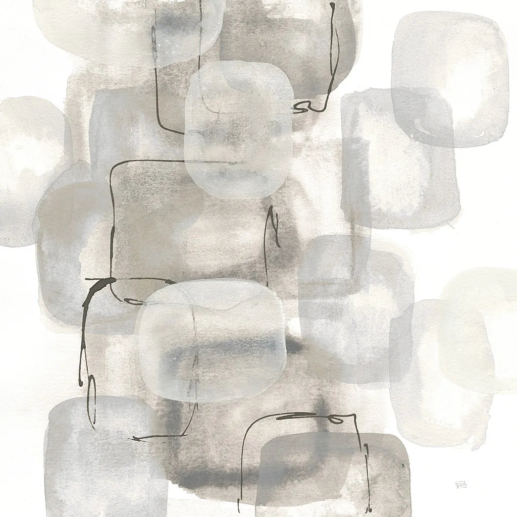 Neutral Stacking I White by Chris Paschke. SKU 31563a. Archival Giclee Fine art print for wall decor.