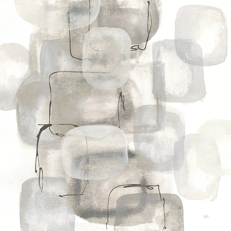 Neutral Stacking I White by Chris Paschke. SKU 31563a. Archival Giclee Fine art print for wall decor.