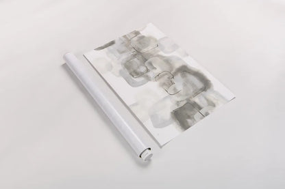 Neutral Stacking IV White by Chris Paschke. shown as a rolled paper print. Available as archival giclee rolled canvas, fine art paper, or poster print. SKU 33909i.