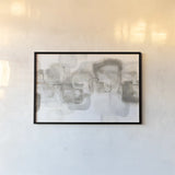 Neutral Stacking IV White by Chris Paschke. shown as a paper print in a black flame. Available as a archival giclee rolled canvas, fine art paper, or poster print. SKU 33909i.