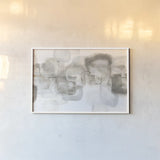 Neutral Stacking IV White by Chris Paschke. shown as a paper print in a white frame. Available as a archival giclee rolled canvas, fine art paper, or poster print. SKU 33909i.