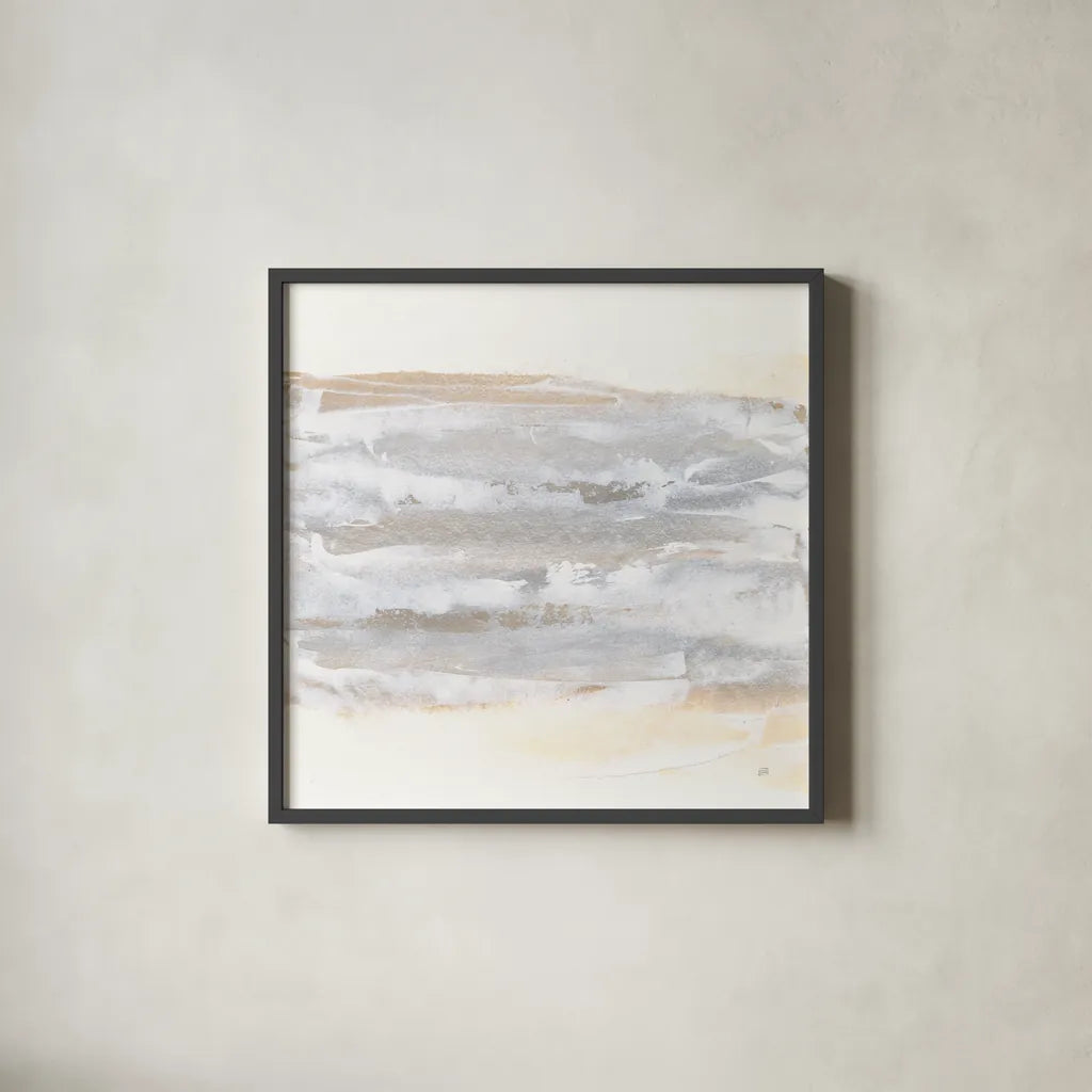 Neutral Texture I by Chris Paschke. Shown in a sleek black glass frame for a contemporary gallery look. Available as an archival giclee rolled canvas, fine art paper, or poster print. SKU 71887a.