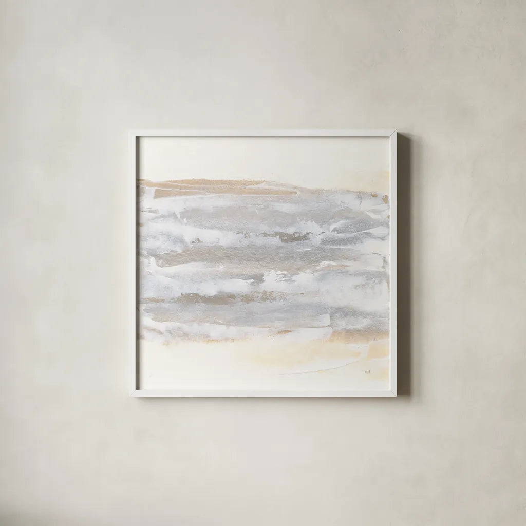 Neutral Texture I by Chris Paschke. Shown in a crisp white glass frame for a clean and minimalist style. Available as an archival giclee rolled canvas, fine art paper, or poster print. SKU 71887a.