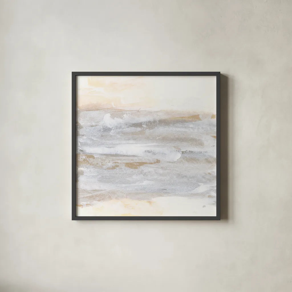 Neutral Texture II by Chris Paschke. Shown in a sleek black glass frame for a contemporary gallery look. Available as an archival giclee rolled canvas, fine art paper, or poster print. SKU 71888a.
