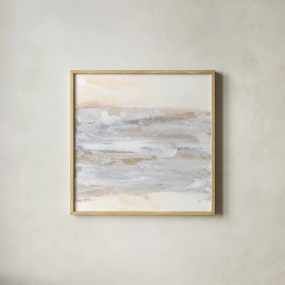 Neutral Texture II by Chris Paschke. Shown in a natural wood glass frame for a timeless modern aesthetic. Available as an archival giclee rolled canvas, fine art paper, or poster print. SKU 71888a.