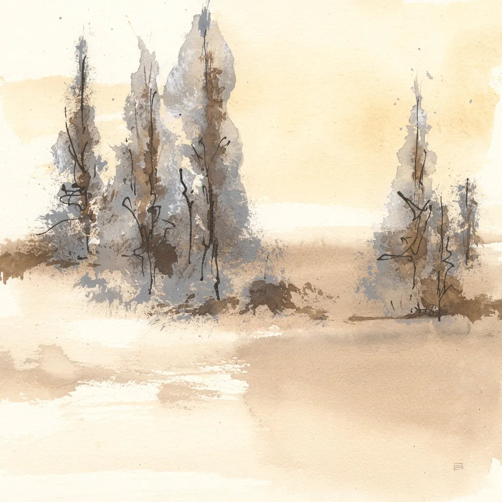 Neutral Treescape I by Chris Paschke. SKU 89503a. Archival Giclee Fine art print for wall decor.