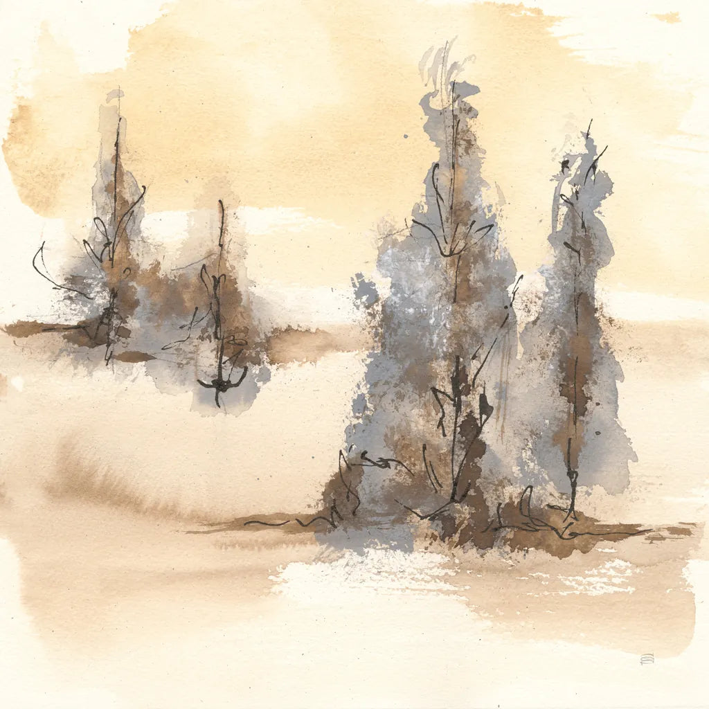 Neutral Treescape II by Chris Paschke. SKU 89504a. Archival Giclee Fine art print for wall decor.