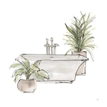 Neutral Tub II by Chris Paschke. SKU 66221a. Archival Giclee Fine art print for wall decor.