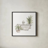 Neutral Tub II by Chris Paschke. Shown in a sleek black glass frame for a contemporary gallery look. Available as an archival giclee rolled canvas, fine art paper, or poster print. SKU 66221a.