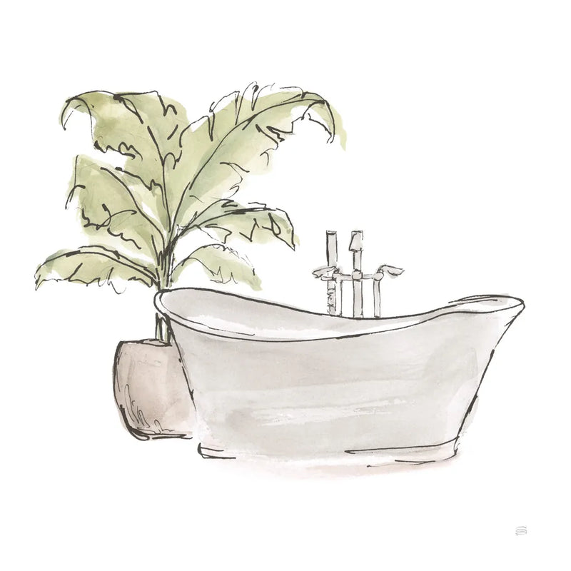 Neutral Tub III by Chris Paschke. SKU 66222a. Archival Giclee Fine art print for wall decor.