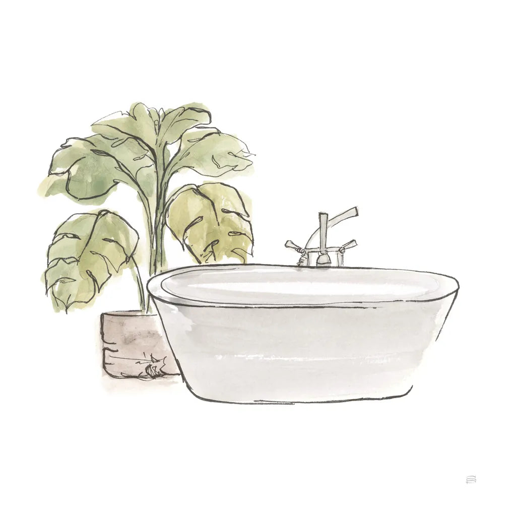 Neutral Tub IV by Chris Paschke. SKU 66223a. Archival Giclee Fine art print for wall decor.