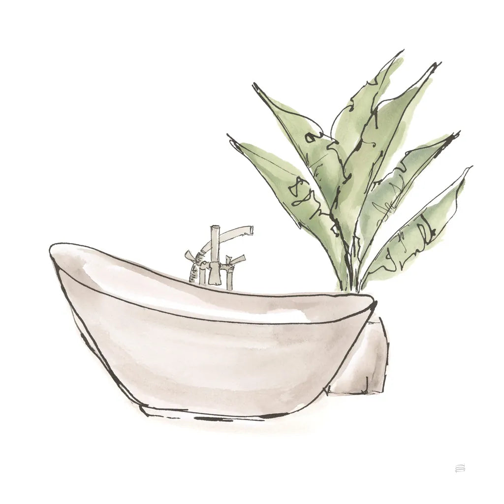 Neutral Tub VI by Chris Paschke. SKU 66225a. Archival Giclee Fine art print for wall decor.