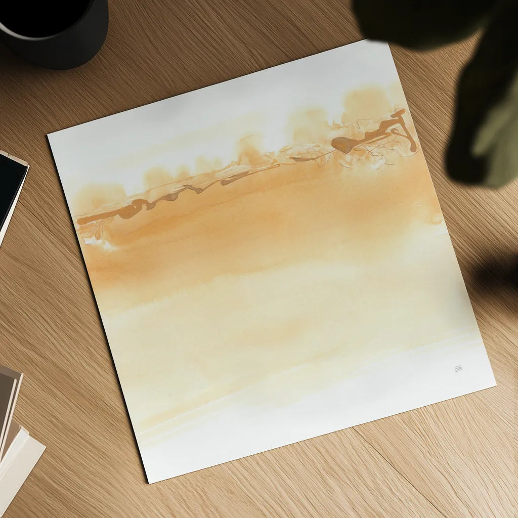 Neutral Turmeric II by Chris Paschke. Shown as a detailed flat fine art print, highlighting archival giclee quality. Available as an archival giclee rolled canvas, fine art paper, or poster print. SKU 68158a.