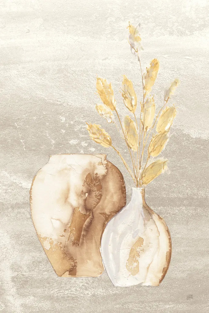 Neutral Vase Bunny Tail by Chris Paschke. SKU 77429h. Archival Giclee Fine art print for wall decor.