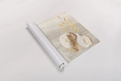 Neutral Vase Bunny Tail by Chris Paschke. shown as a rolled paper print. Available as archival giclee rolled canvas, fine art paper, or poster print. SKU 77429h.