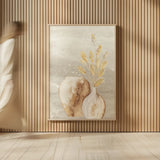 Neutral Vase Bunny Tail by Chris Paschke. shown as over sized large wall art. Available as an archival giclee rolled canvas, fine art paper, or poster print. SKU 77429h.
