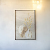 Neutral Vase Bunny Tail by Chris Paschke. shown as a paper print in a black flame. Available as a archival giclee rolled canvas, fine art paper, or poster print. SKU 77429h.