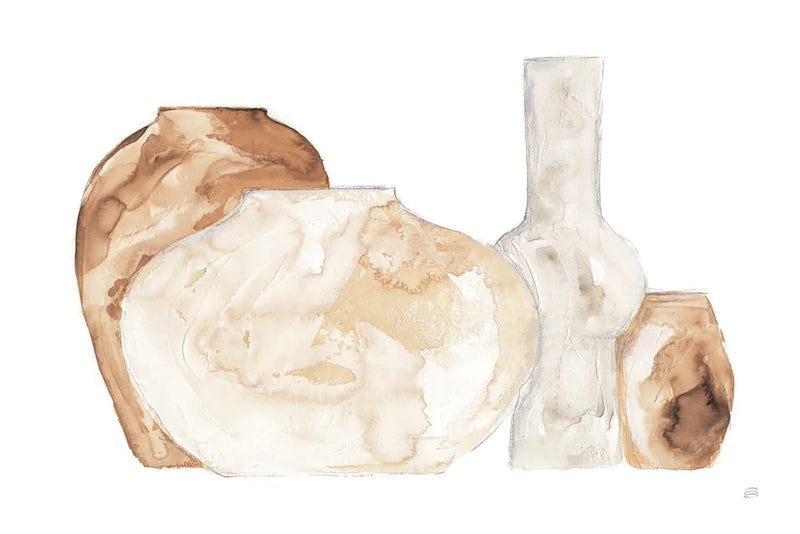 Neutral Vases I by Chris Paschke. SKU 75662i. Archival Giclee Fine art print for wall decor.
