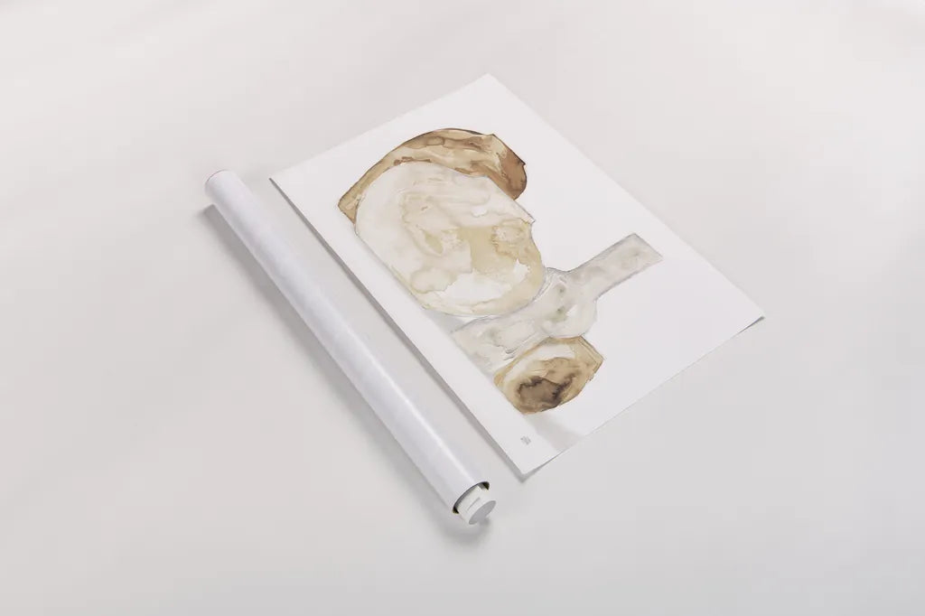 Neutral Vases I Shadow by Chris Paschke. shown as a rolled paper print. Available as archival giclee rolled canvas, fine art paper, or poster print. SKU 77364i.