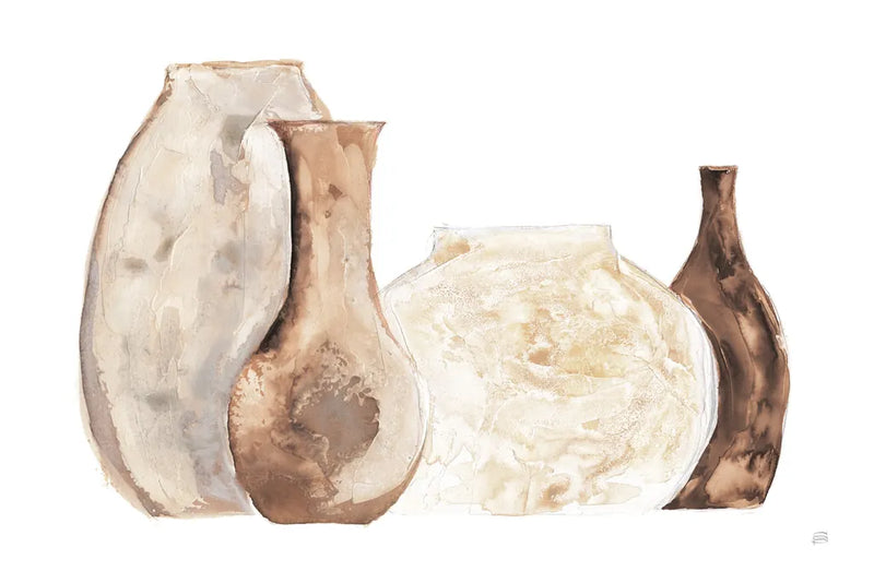 Neutral Vases II by Chris Paschke. SKU 75663i. Archival Giclee Fine art print for wall decor.