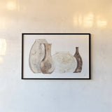 Neutral Vases II by Chris Paschke. shown as a paper print in a black flame. Available as a archival giclee rolled canvas, fine art paper, or poster print. SKU 75663i.