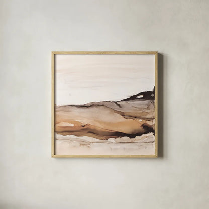 Neutralscape I by Chris Paschke. Shown in a natural wood glass frame for a timeless modern aesthetic. Available as an archival giclee rolled canvas, fine art paper, or poster print. SKU 76355a.