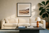 Neutralscape I by Chris Paschke. Displayed in a glass frame with matte in a clean modern living room. Available as an archival giclee rolled canvas, fine art paper, or poster print. SKU 76355a.