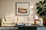 Neutralscape II by Chris Paschke. Displayed in a glass frame with matte in a clean modern living room. Available as an archival giclee rolled canvas, fine art paper, or poster print. SKU 76356a.