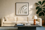 Not Quite Concentric I by Chris Paschke. Displayed in a glass frame with matte in a clean modern living room. Available as an archival giclee rolled canvas, fine art paper, or poster print. SKU 77819a.