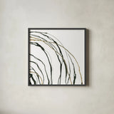 Not Quite Concentric II by Chris Paschke. Shown in a sleek black glass frame for a contemporary gallery look. Available as an archival giclee rolled canvas, fine art paper, or poster print. SKU 77820a.