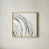 Not Quite Concentric II by Chris Paschke. Shown in a natural wood glass frame for a timeless modern aesthetic. Available as an archival giclee rolled canvas, fine art paper, or poster print. SKU 77820a.