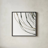 Not Quite Concentric III by Chris Paschke. Shown in a sleek black glass frame for a contemporary gallery look. Available as an archival giclee rolled canvas, fine art paper, or poster print. SKU 77821a.