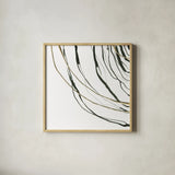 Not Quite Concentric III by Chris Paschke. Shown in a natural wood glass frame for a timeless modern aesthetic. Available as an archival giclee rolled canvas, fine art paper, or poster print. SKU 77821a.
